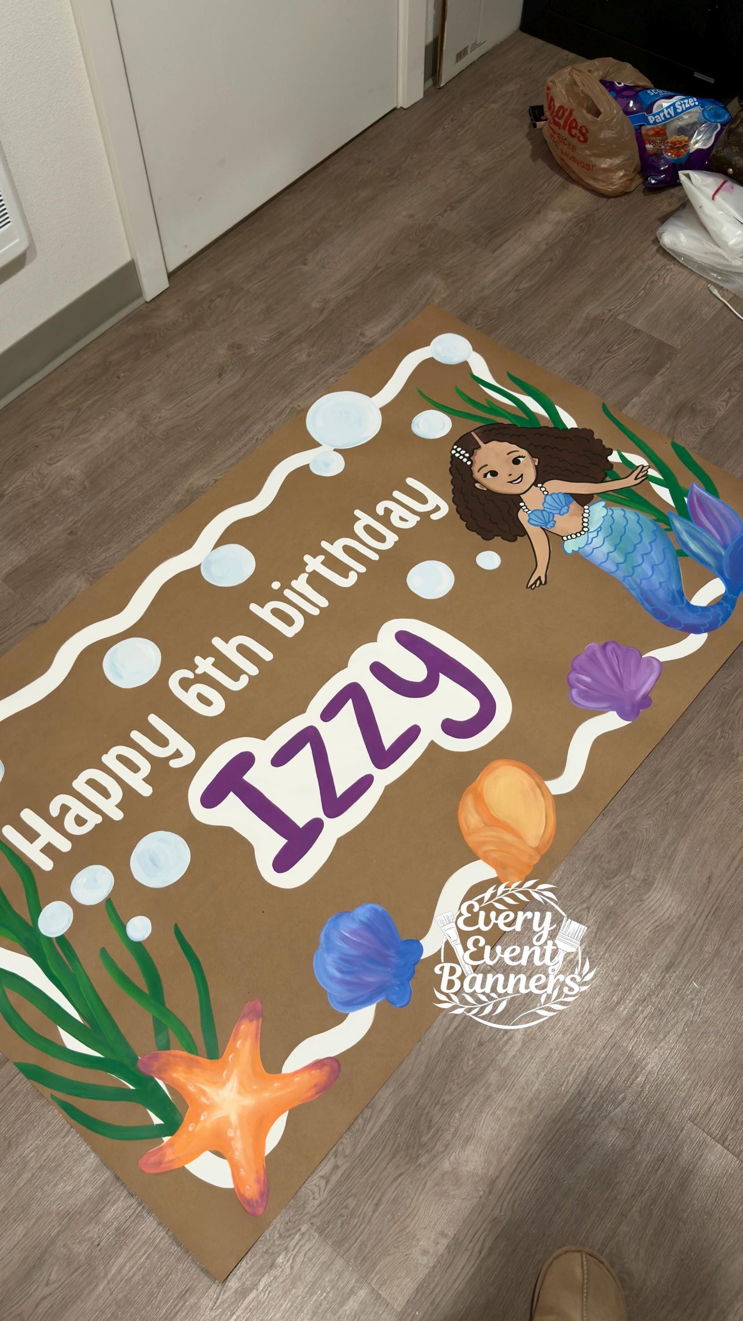 Custom Banner, Painted Butcher Paper, Personalized Party Decor, Event/Birthday/Engagement Classroom/Christmas Banner