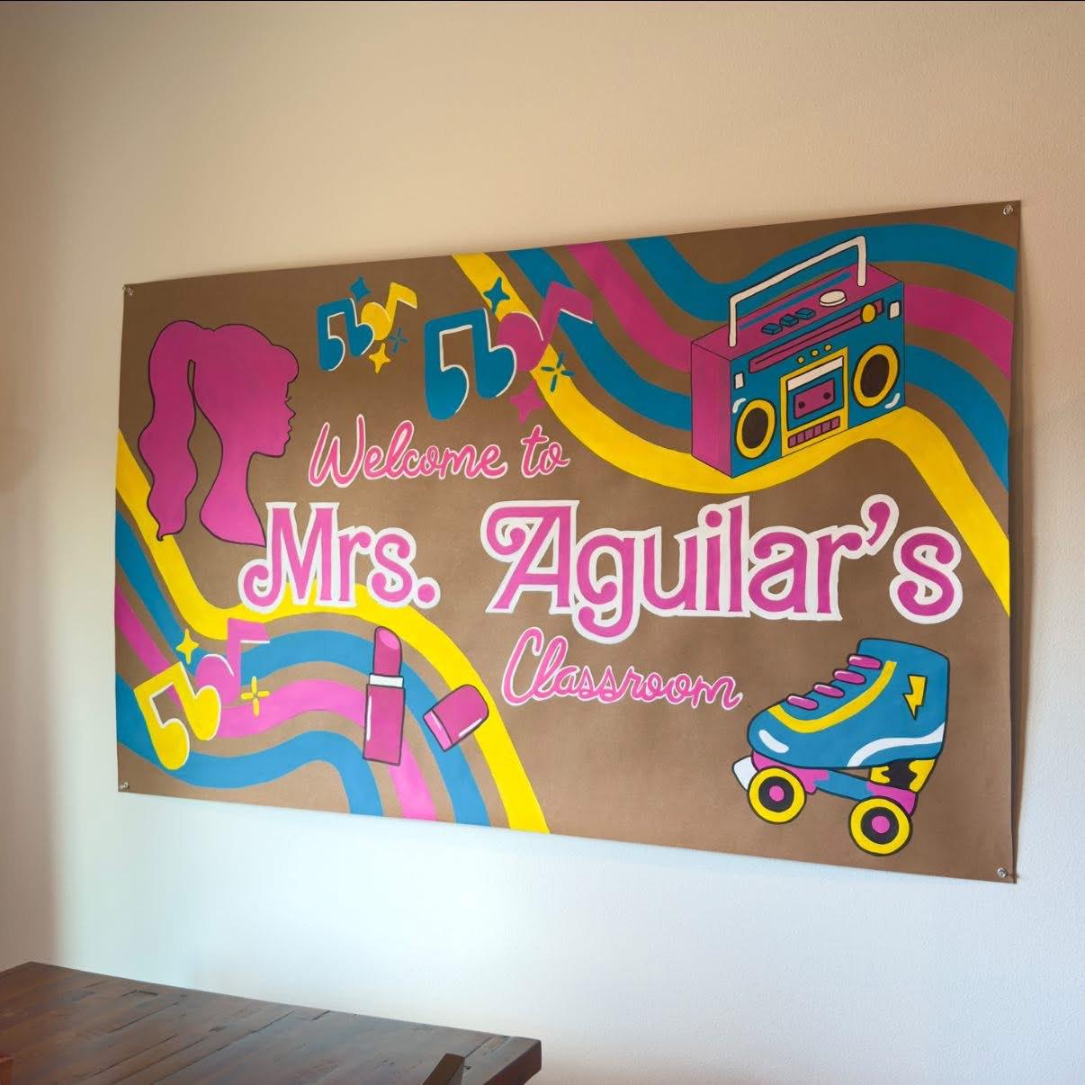 Custom Banner, Painted Butcher Paper, Personalized Party Decor, Event/Birthday/Engagement Classroom/Christmas Banner