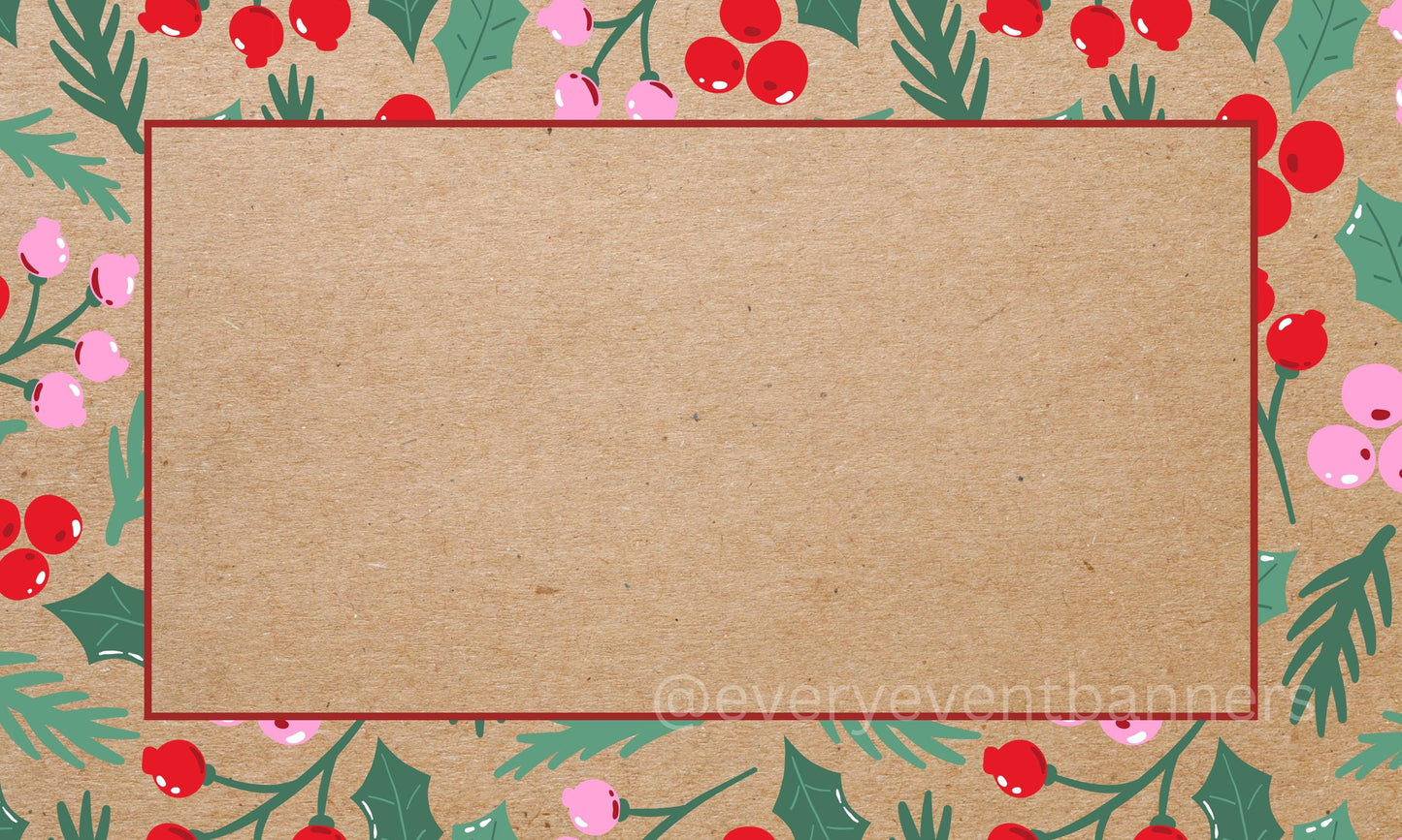 Christmas borders pack of 50! Painted banner editable Canva templates instant digital download