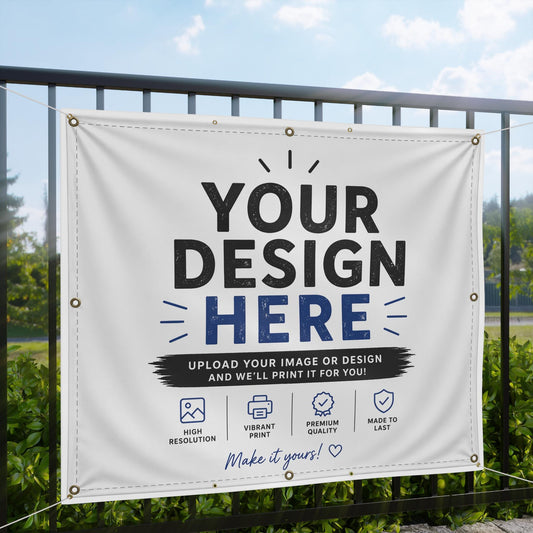 Custom Printed Matte Banner, Many Sizes, Personalized Outdoor Vinyl Banner | Upload Your Design