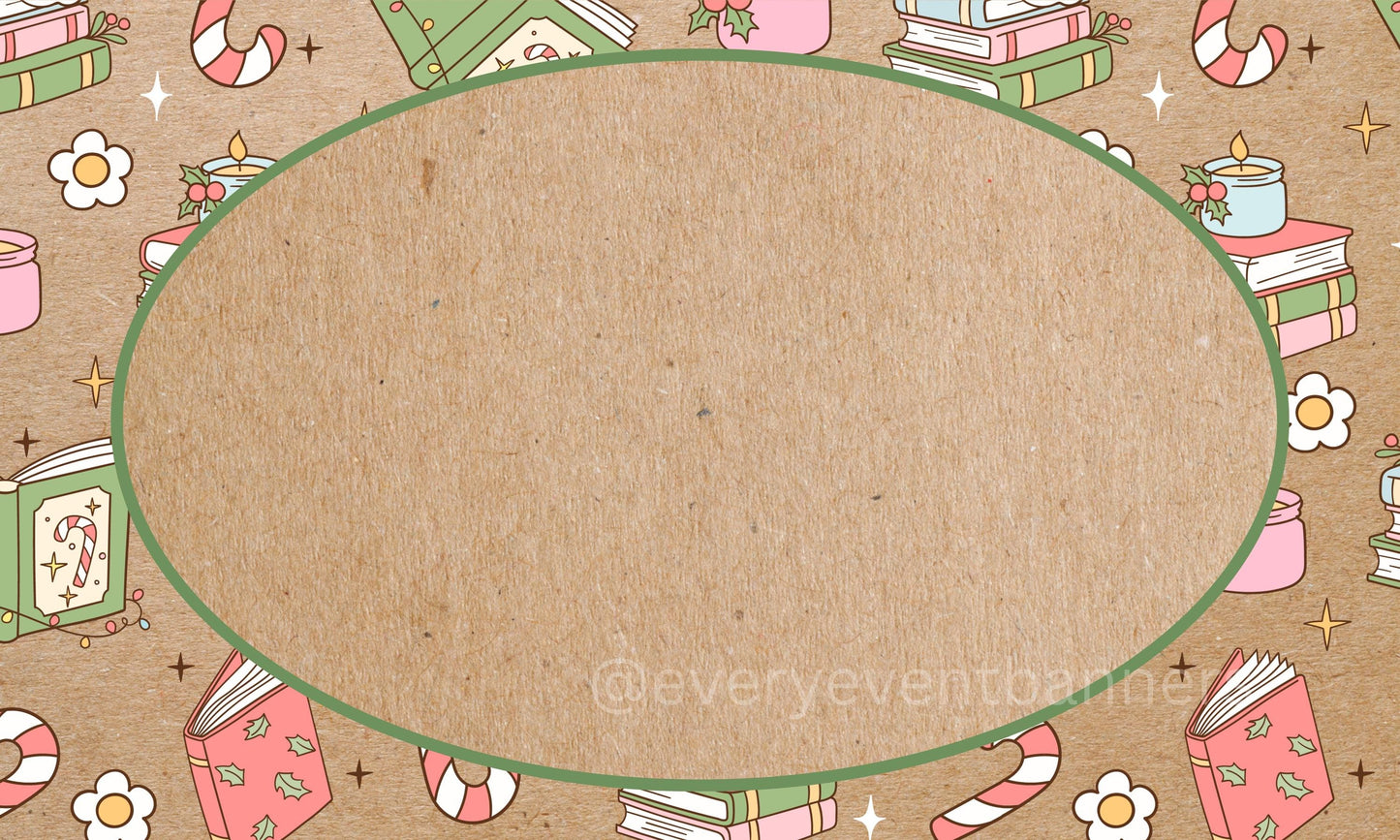 Christmas borders pack of 50! Painted banner editable Canva templates instant digital download