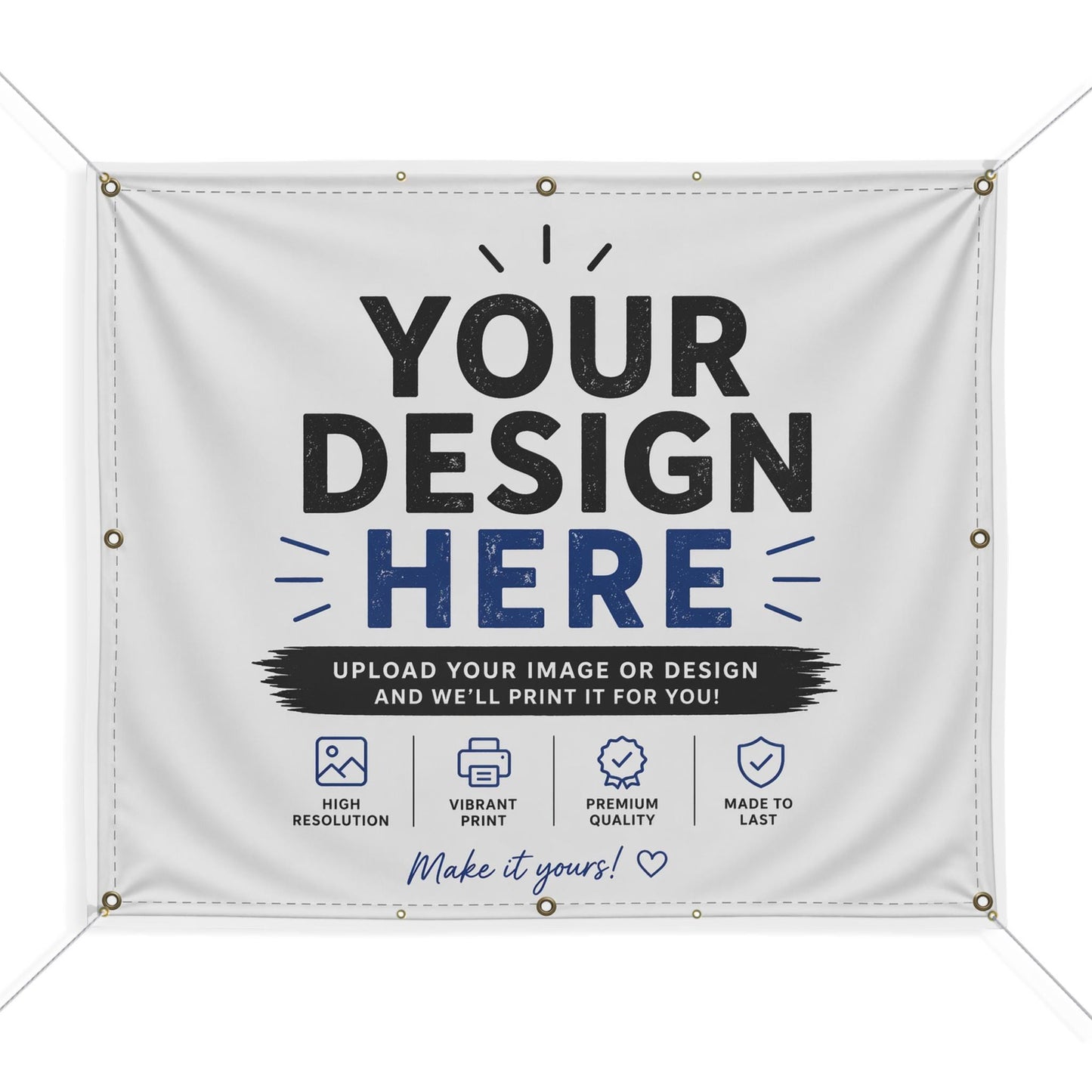 Custom Printed Matte Banner, Many Sizes, Personalized Outdoor Vinyl Banner | Upload Your Design