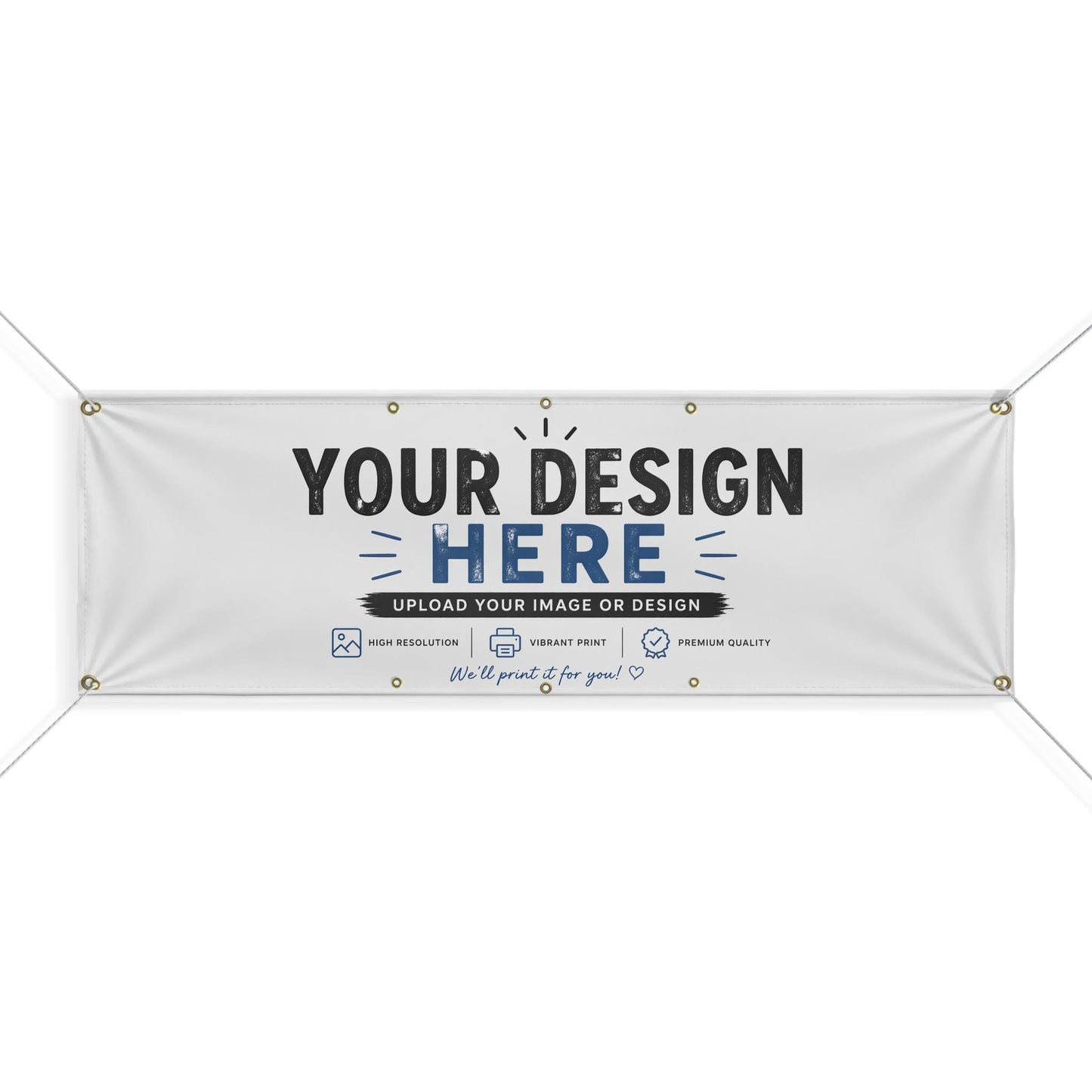 Custom Printed Matte Banner, Many Sizes, Personalized Outdoor Vinyl Banner | Upload Your Design