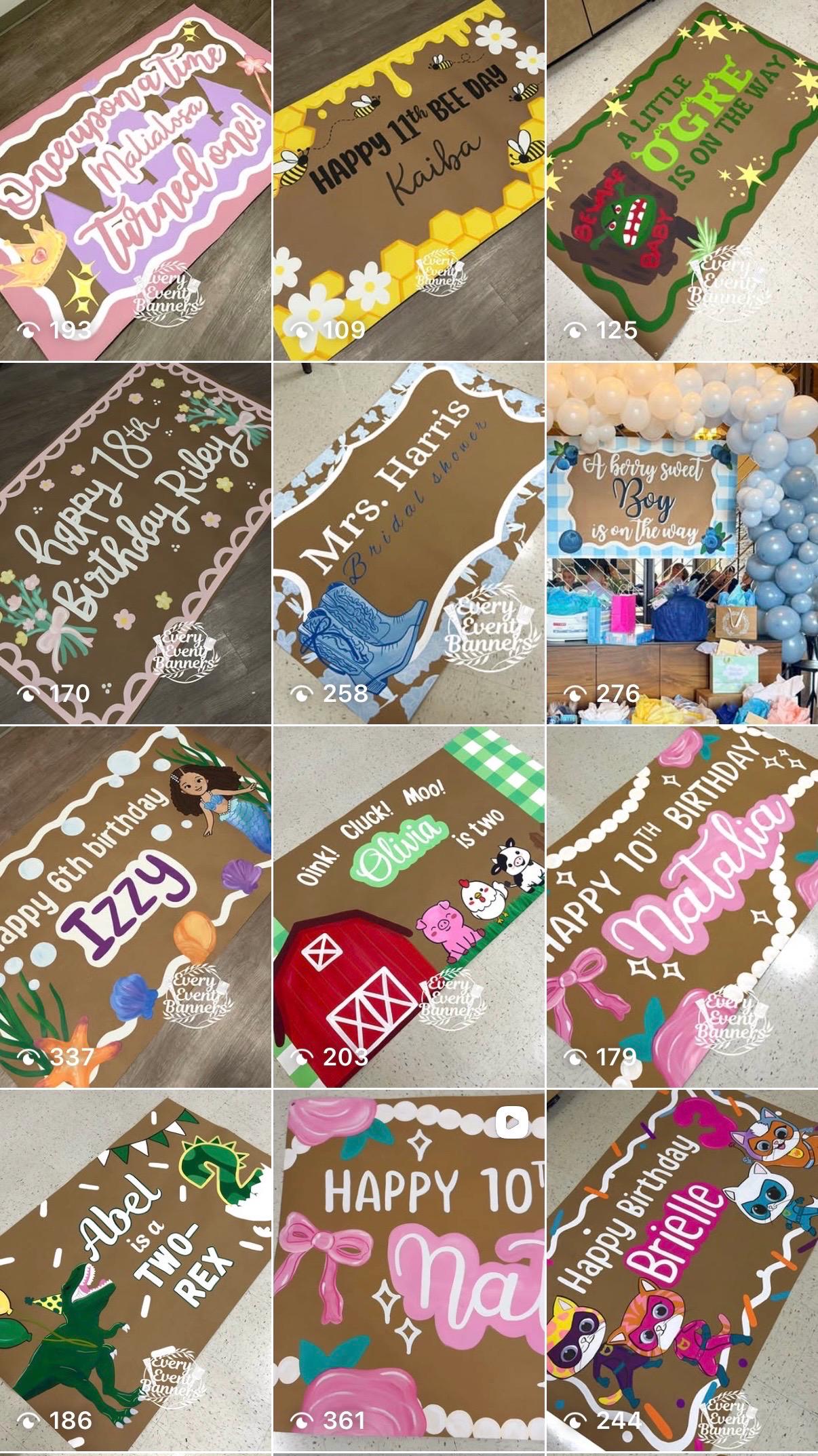 Custom Banner, Painted Butcher Paper, Personalized Party Decor, Event/Birthday/Engagement Classroom/Christmas Banner