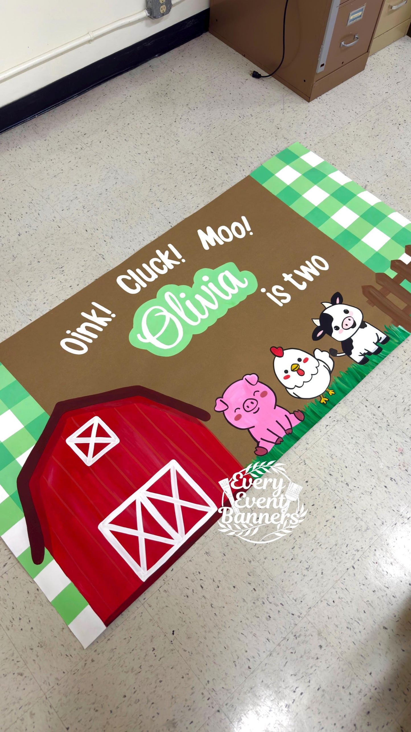 Custom Banner, Painted Butcher Paper, Personalized Party Decor, Event/Birthday/Engagement Classroom/Christmas Banner