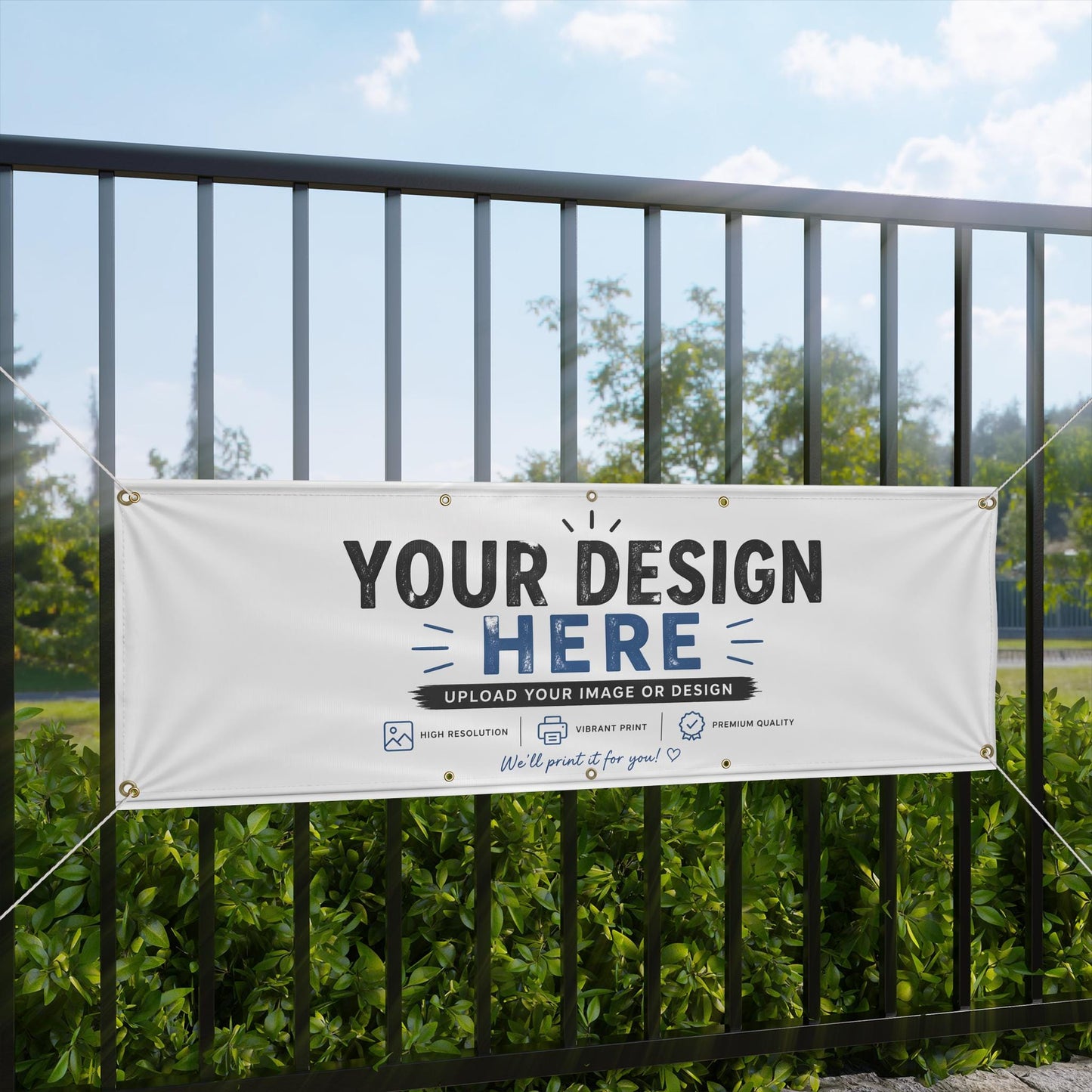 Custom Printed Matte Banner, Many Sizes, Personalized Outdoor Vinyl Banner | Upload Your Design