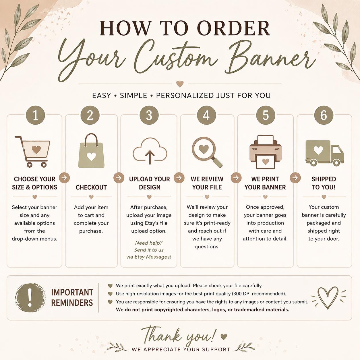 Custom Printed Matte Banner, Many Sizes, Personalized Outdoor Vinyl Banner | Upload Your Design